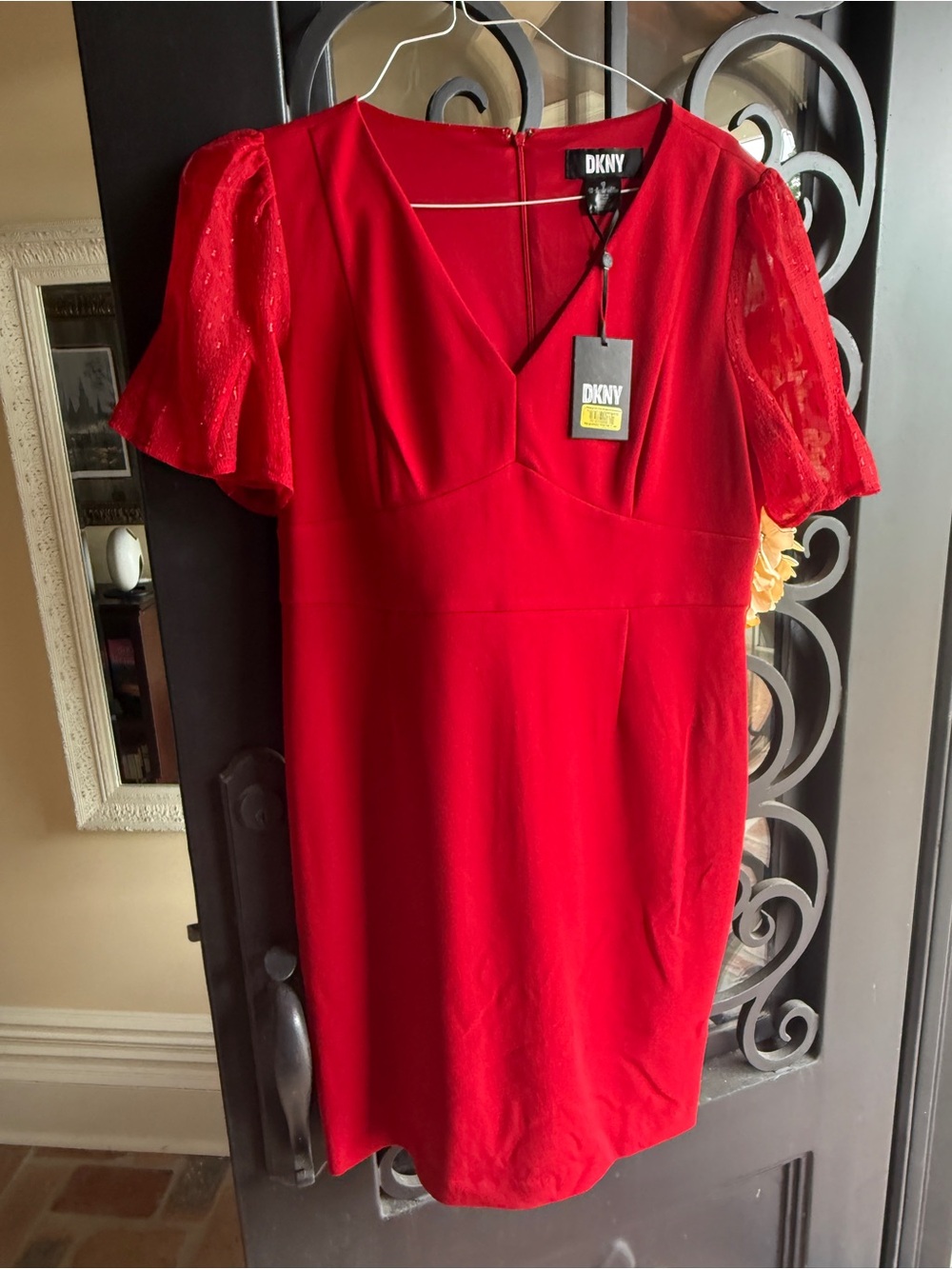 DKNY red dress with tags